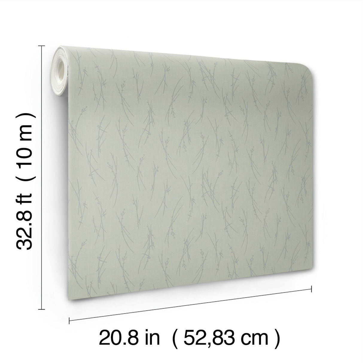 Sprigs Eucalyptus & Silver Botanical Metallic Wallpaper - York MD7194