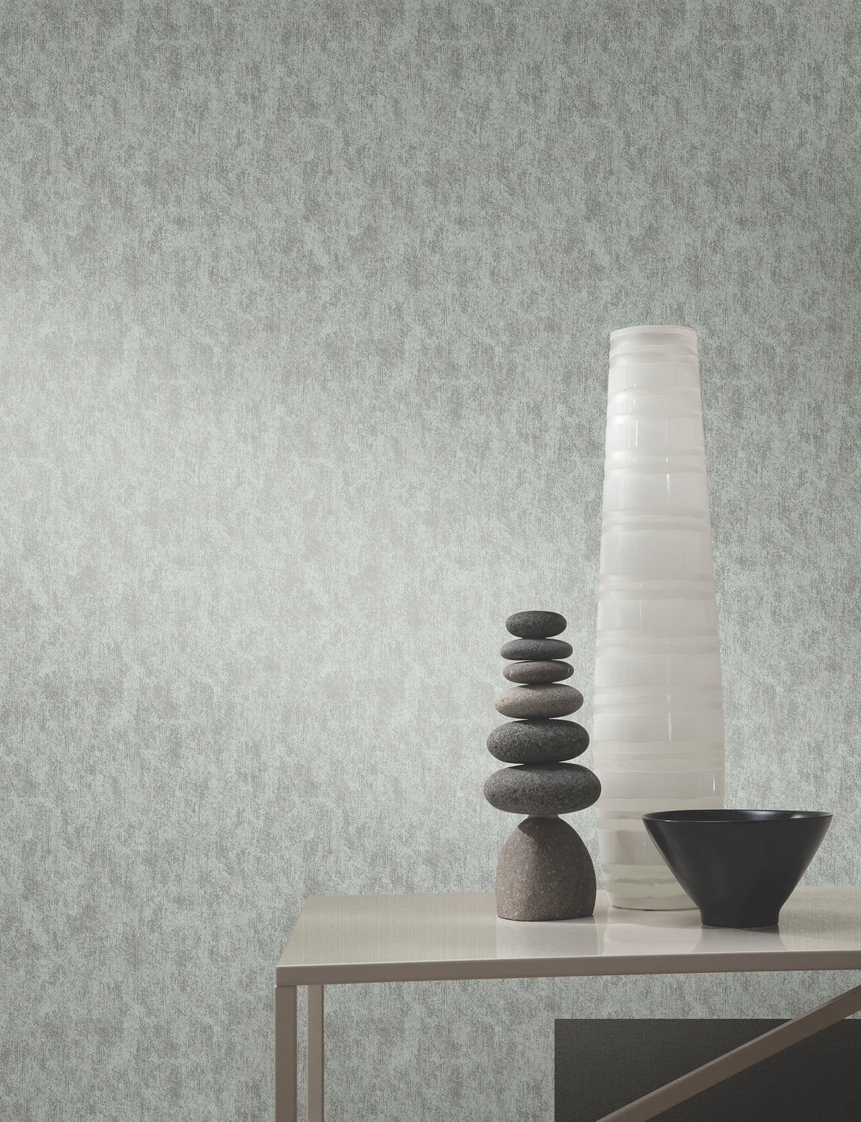 Shimmering Patina Spa & Silver Wallpaper with Metallic Textured Motif - York MD7212