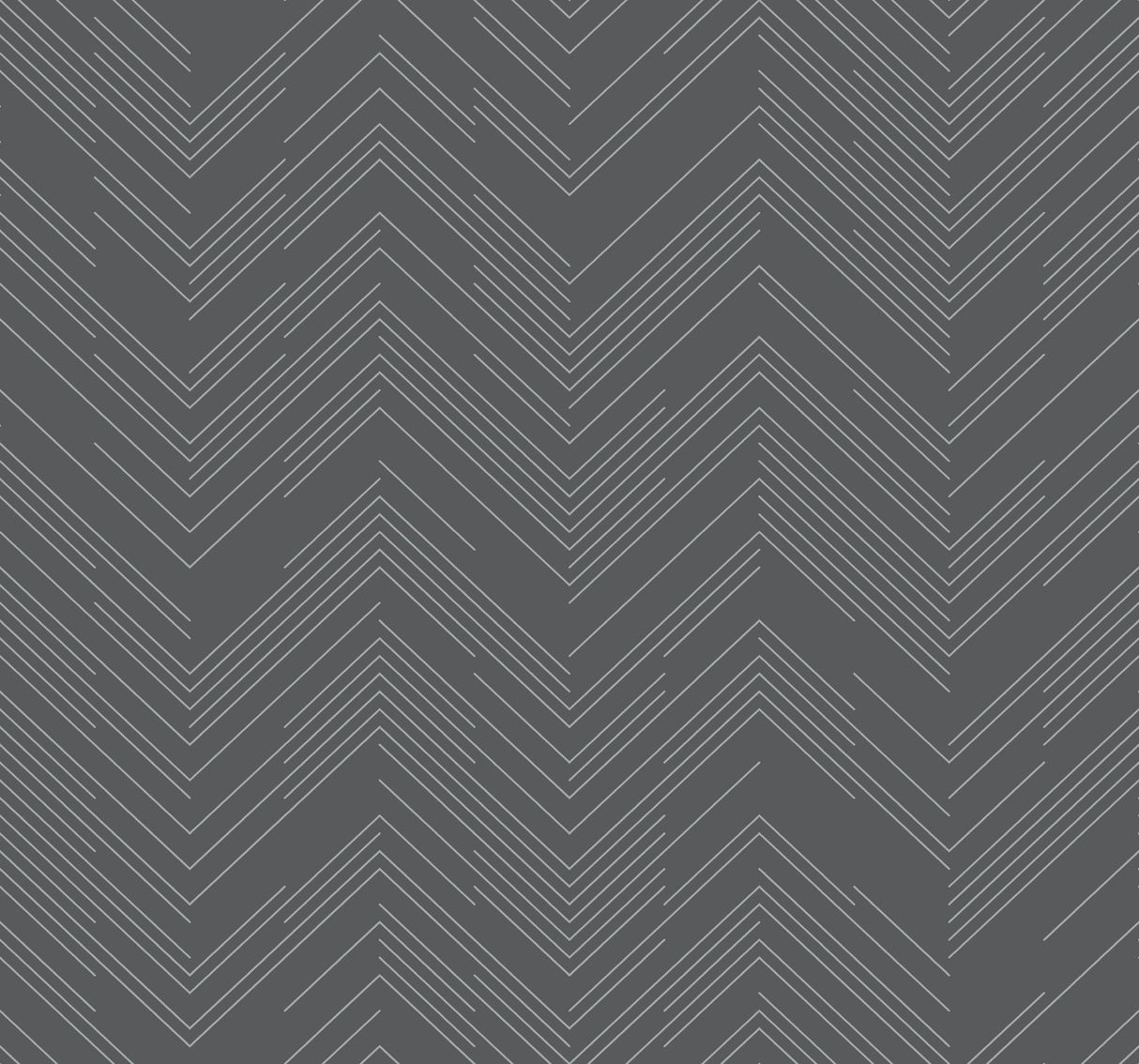 Polished Chevron Charcoal & Silver Wallpaper with Metallic Modern Geometric Chevron - York MD7226