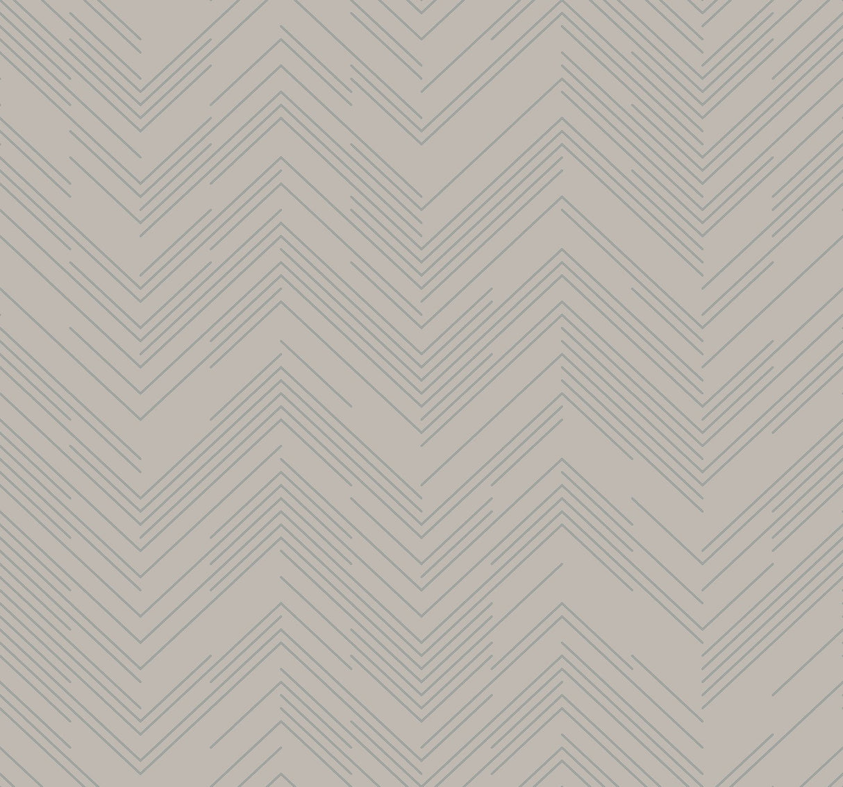 Polished Chevron Taupe & Silver Wallpaper with Metallic Chevron Pattern - York MD7227