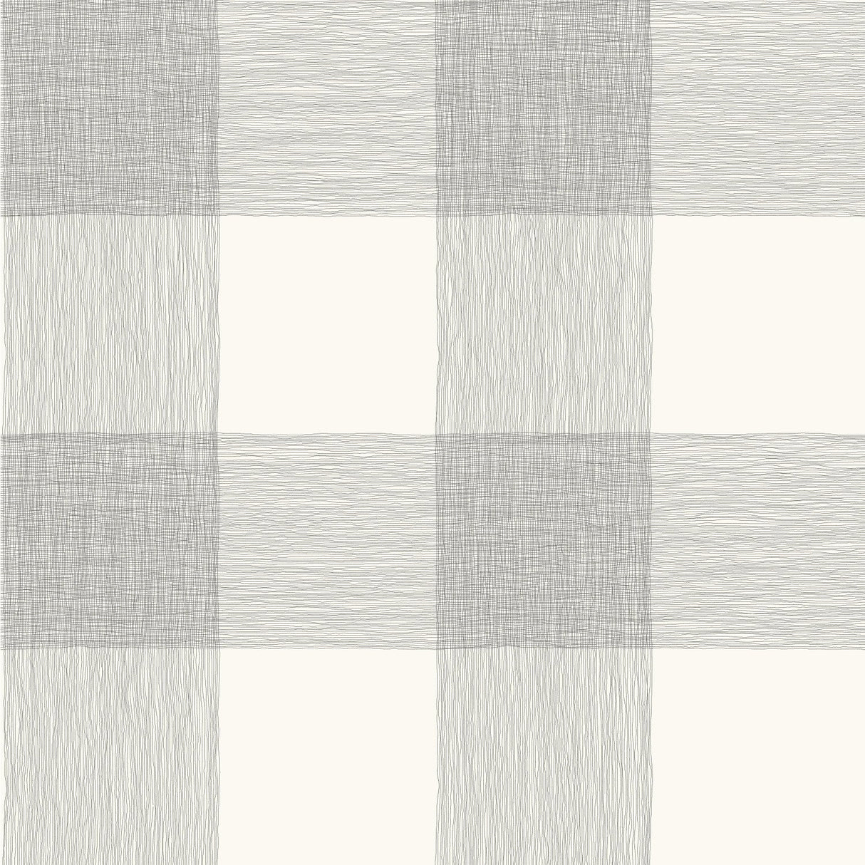 Common Thread Black & White Buffalo Check Prepasted Wallpaper - York ME1520