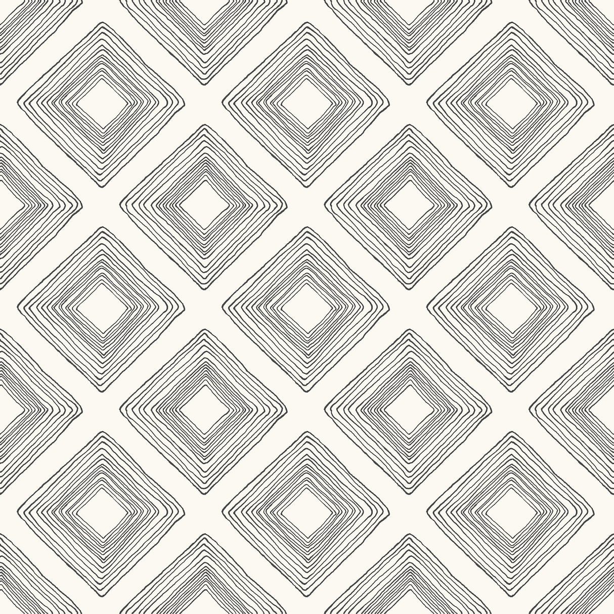 Diamond Sketch Black & White Geometric Prepasted Wallpaper - York ME1579