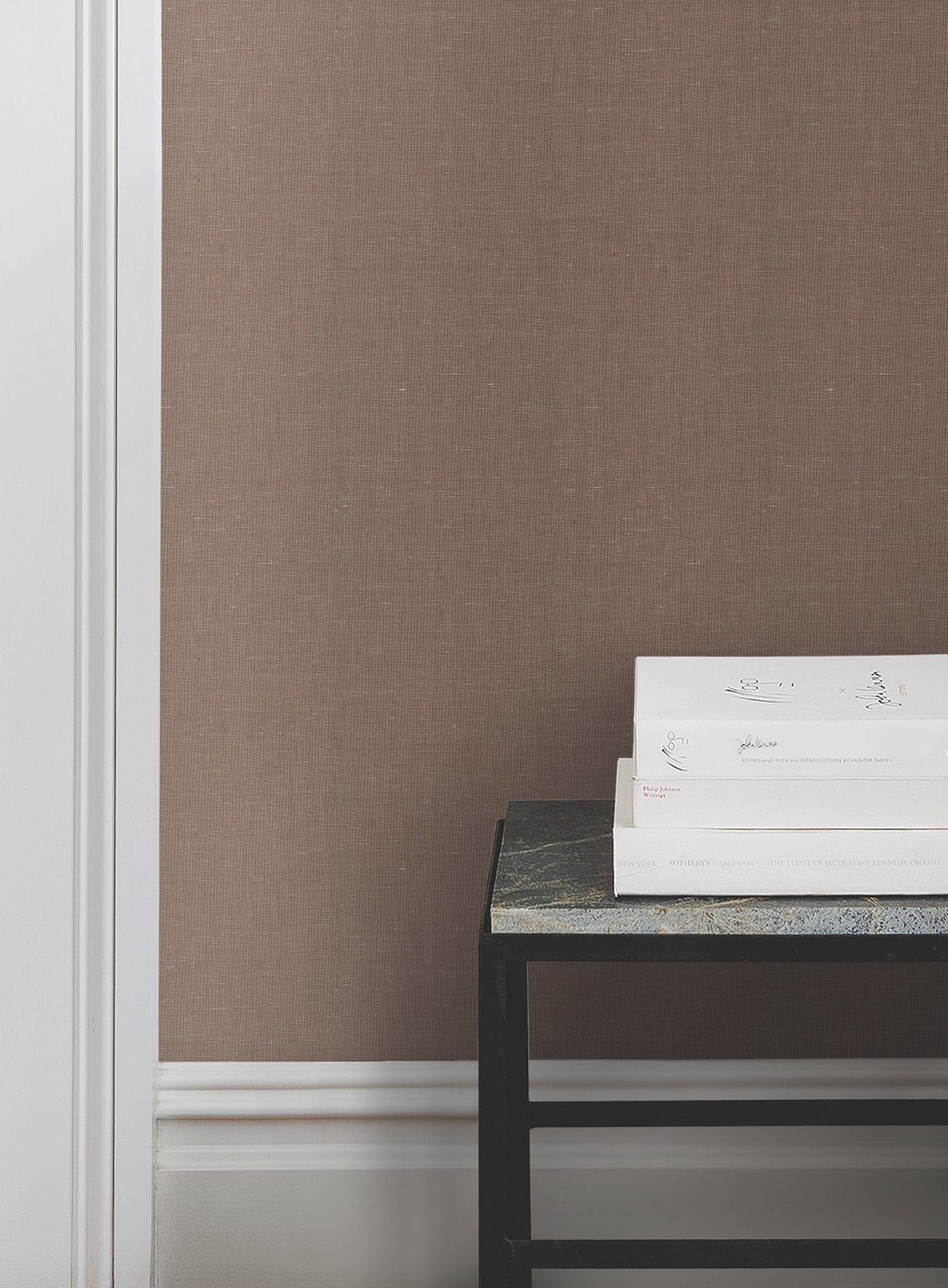 Crosshatch Brick String Wallpaper Brown Textural Solid - York MF4701MH