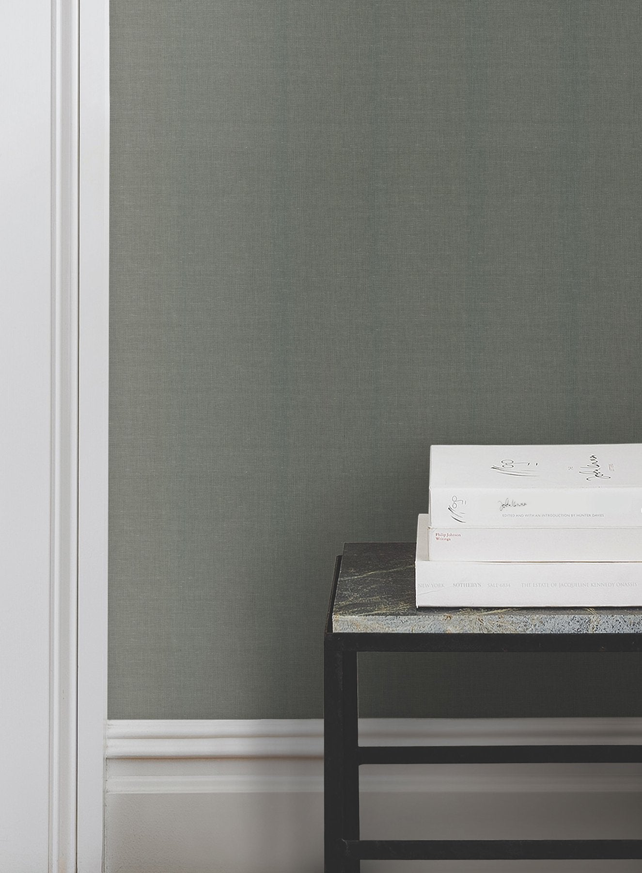 Crosshatch Emerald String Wallpaper with Transitional Solid Crosshatch Pattern - York MF4702MH