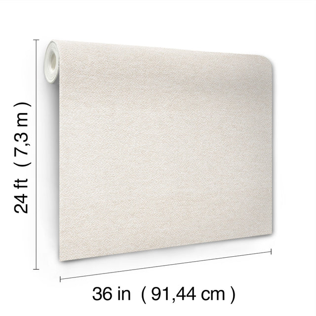 Paper White Yarn Wallpaper with Subtle Woven Texture - Magnolia Home MF4703MH