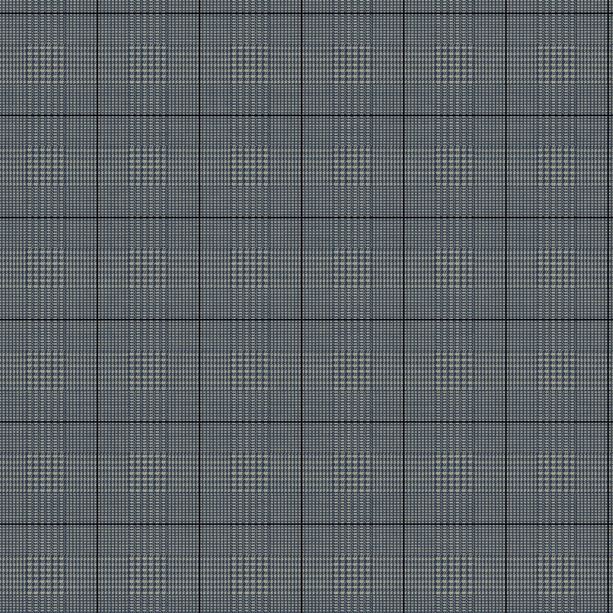 Windsor Blue Wallpaper with Glen Check Plaid - York MF4785