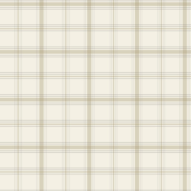 Hunter Neutral Plaid Wallpaper - Magnolia Home MF4793 - York