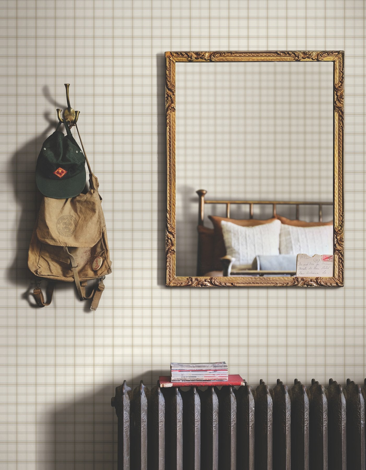 Hunter Neutral Plaid Wallpaper - Magnolia Home MF4793 - York