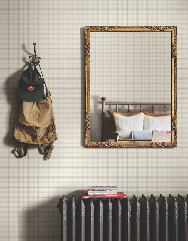 Hunter Neutral Plaid Wallpaper - Magnolia Home MF4793 - York