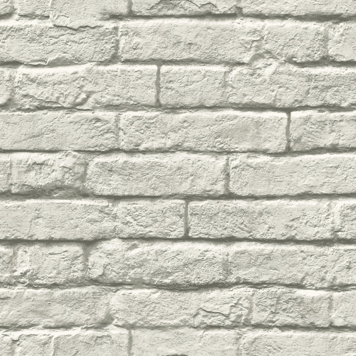 Brick & Mortar Grey & White Wallpaper with Textured Painted Brick Pattern - York MH1556