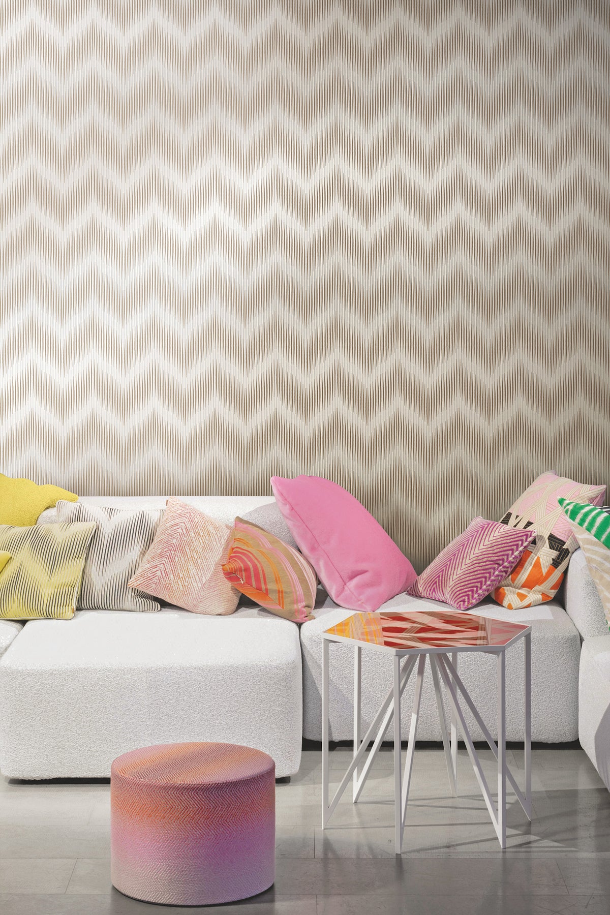 Ande Neutral by Missoni Chevron Wallpaper – York Designer Series MI10510