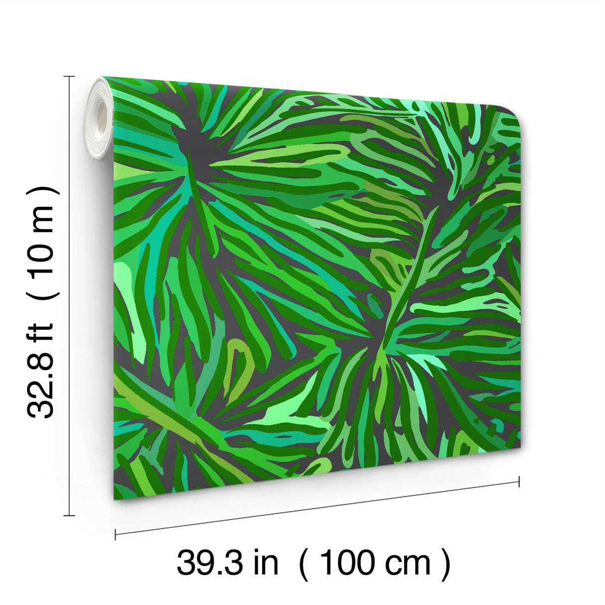 Flora Green by Missoni Lush Tropical Botanical Palm Leaf Vinyl Non Woven Wallpaper from Missoni Home 5 Collection - MI10577
