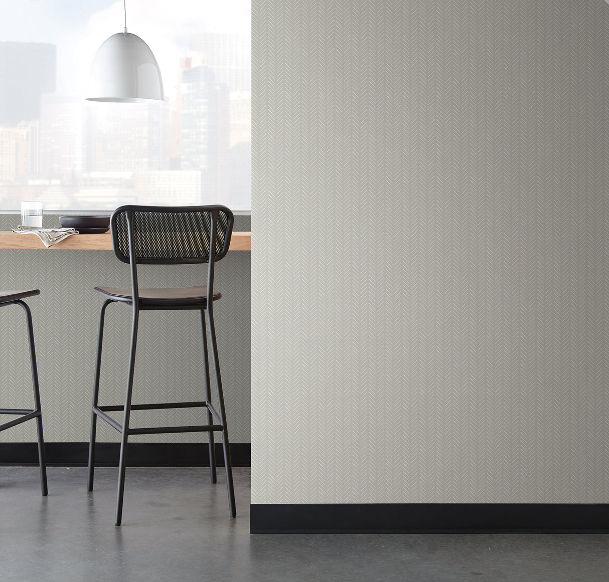 Stroll Nook Grey by Magnolia Home Geometric Non Woven Backed Vinyl Wallpaper – York Wallcoverings MJ4810