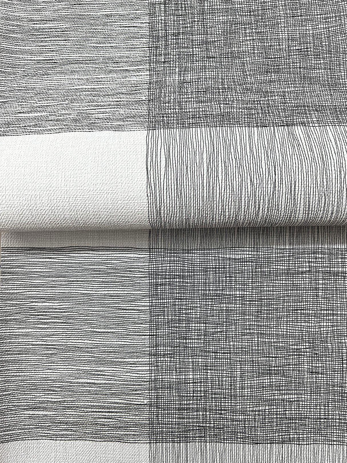 Weft And Weave Charcoal by Magnolia Home Plaid Wallpaper – York Wallcoverings MJ4841
