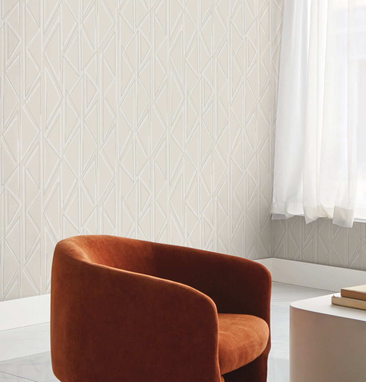 Side By Side Cotton by Magnolia Home Geometric Non Woven Vinyl Wallpaper – York Wallcoverings MJ4856