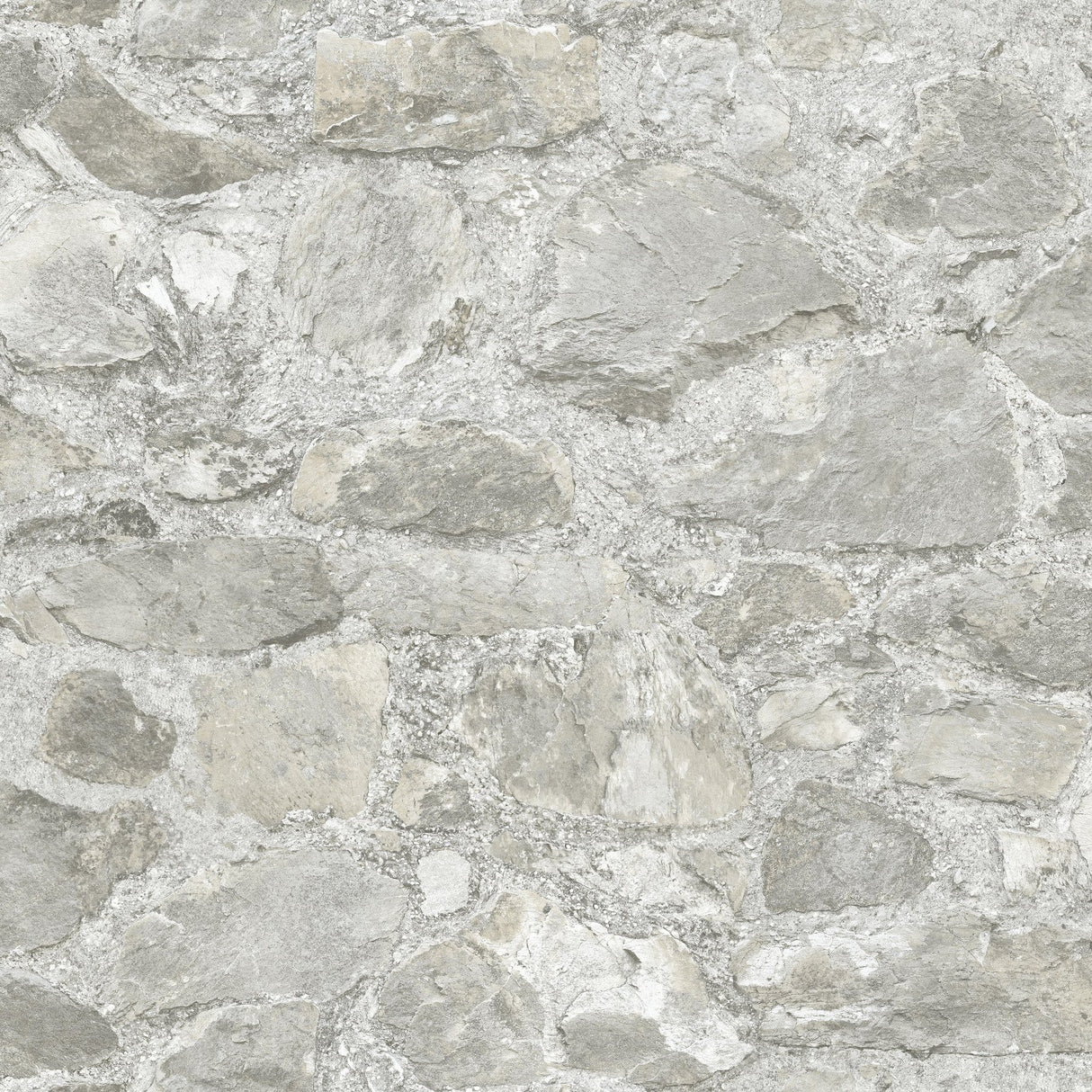 Field Stone Grey Wallpaper with Rustic Stone Motif - York MN1802