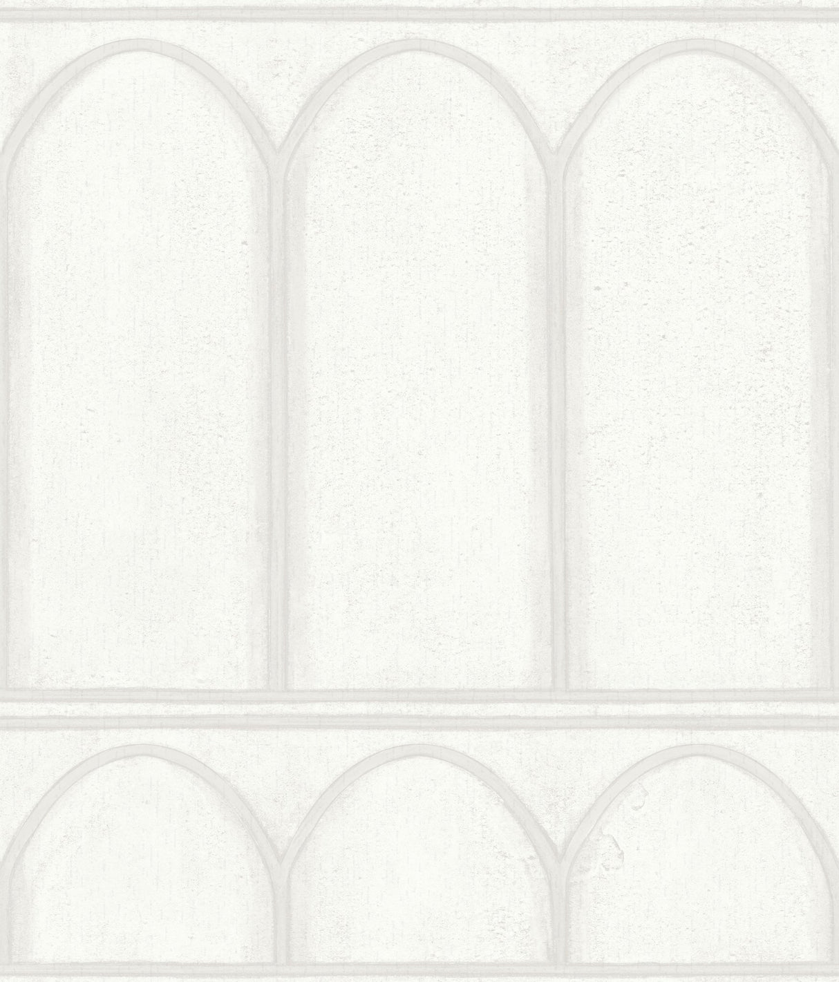 Arches White & Pearl Wallpaper with Mediterranean Architectural Arch Motif - York MN1830