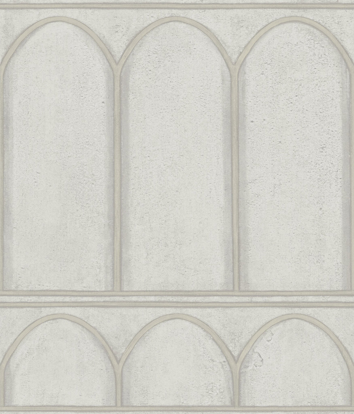 Arches Grey & Pearl Wallpaper with Mediterranean Arch Motif - York MN1832