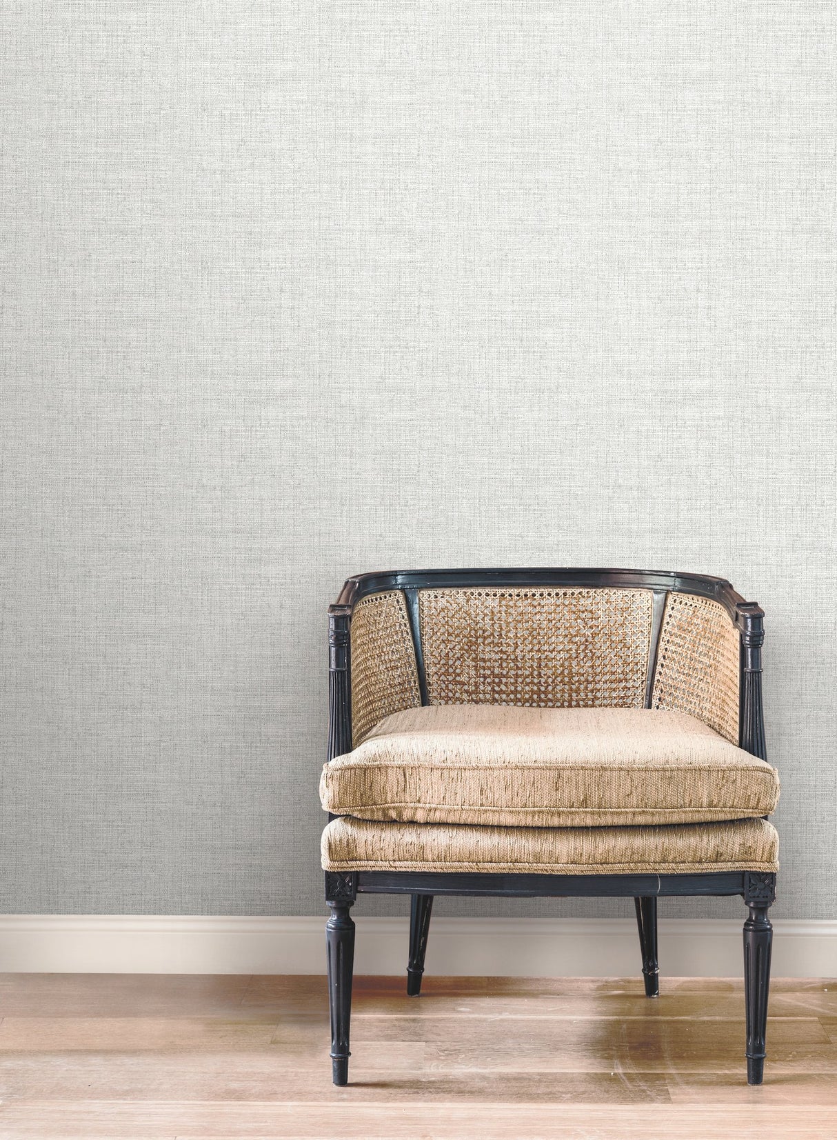 Papyrus Weave Grey Wallpaper with Textured Woven Look - York MN1933