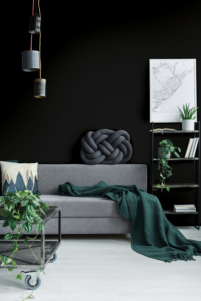 Inkwell Black Peel & Stick Wallpaper with Solid Feature Wall Graphic - My Style MS6132