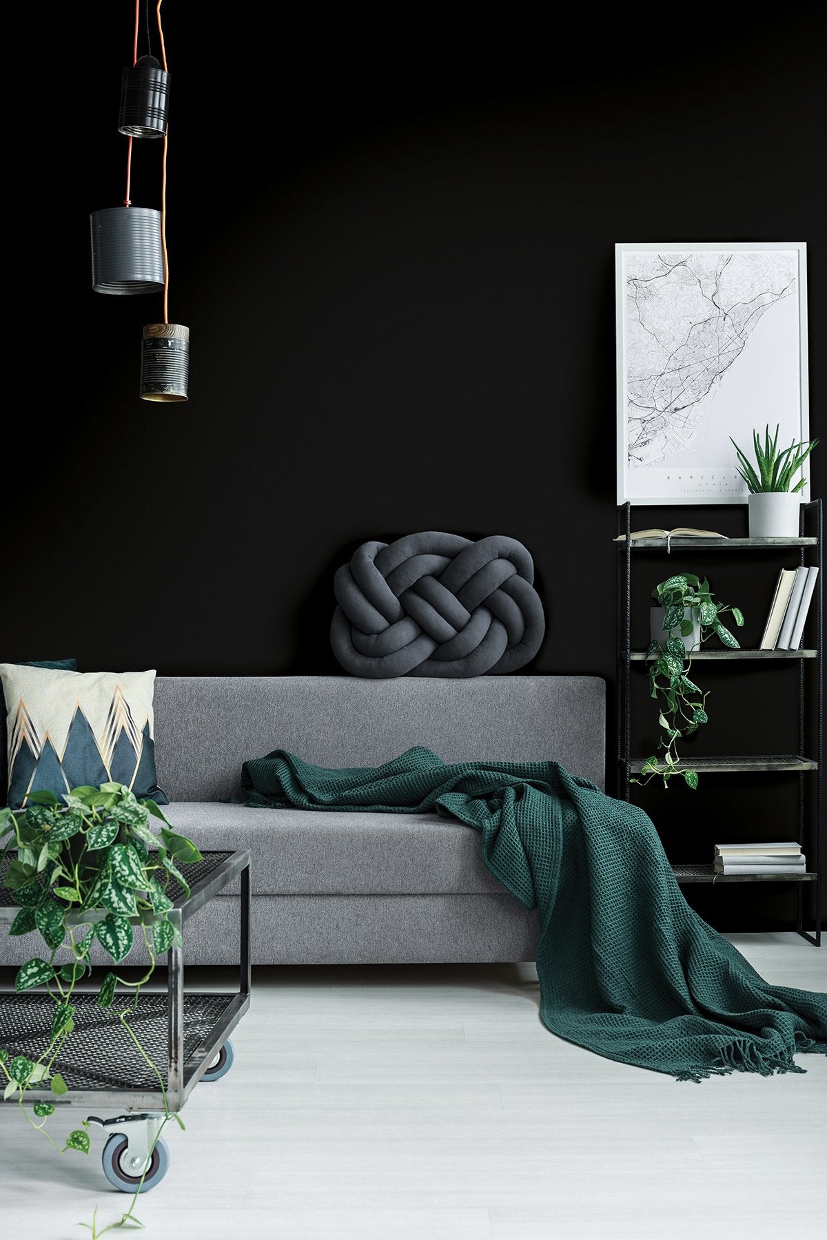 Inkwell Black Peel & Stick Wallpaper with Solid Feature Wall Graphic - My Style MS6132