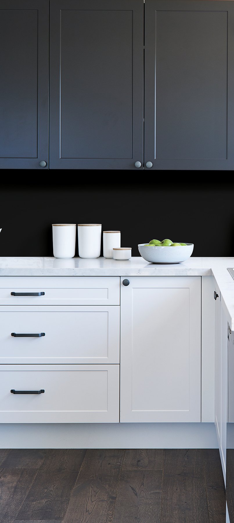 Inkwell Black Peel & Stick Wallpaper with Solid Feature Wall Graphic - My Style MS6132