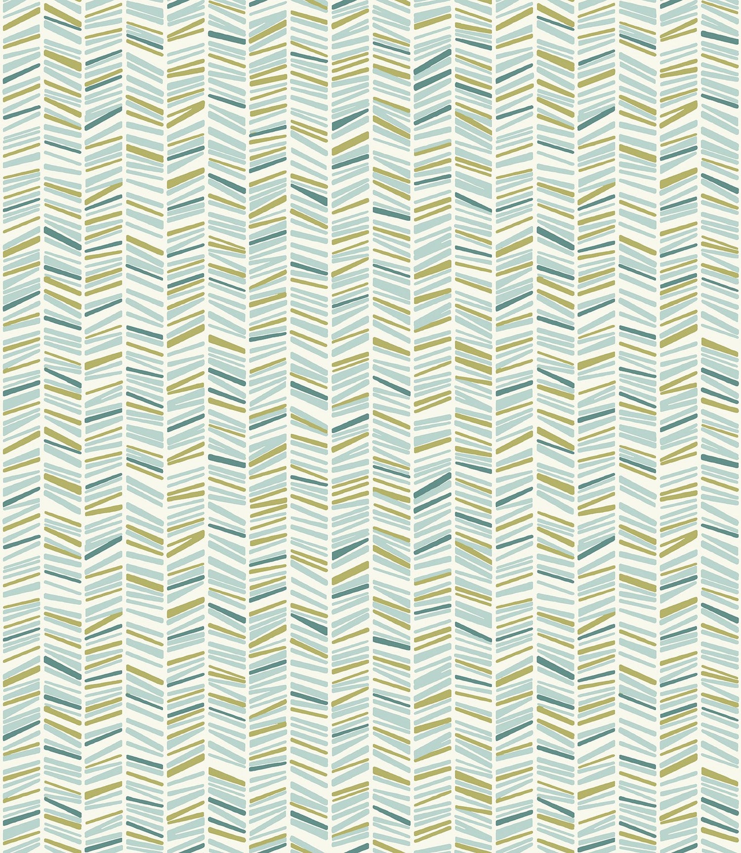 Ivan Broken Chevron Green Peel & Stick Wallpaper with Coastal Graphic Chevron Pattern - Brewster MS6133