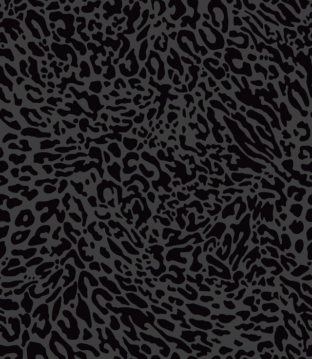 Amur Leopard Skin Black Peel & Stick Wallpaper with Bohemian Animal Print Pattern - My Style MS6134