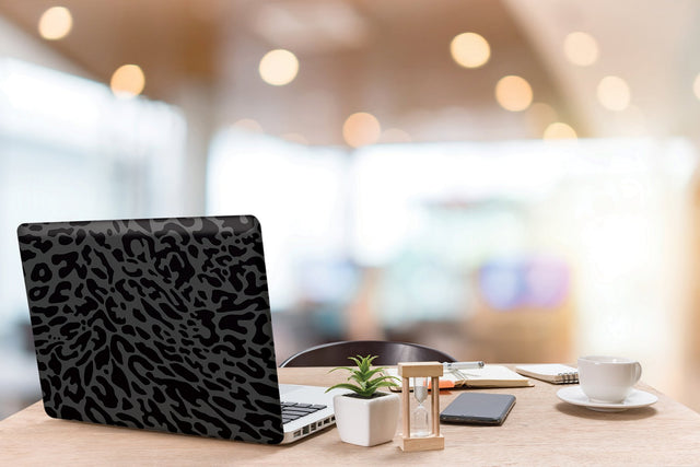 Amur Leopard Skin Black Peel & Stick Wallpaper with Bohemian Animal Print Pattern - My Style MS6134