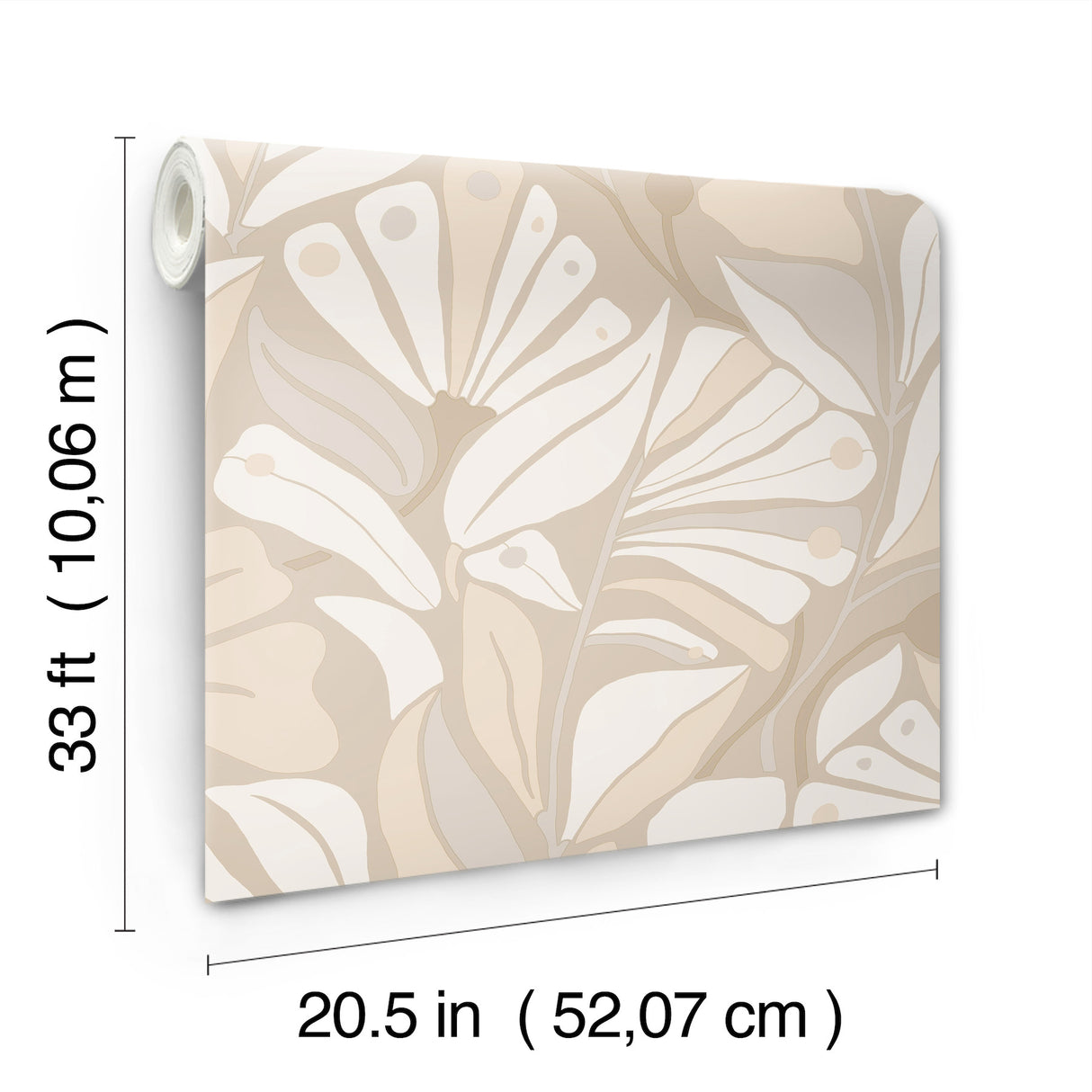 Cabana Club Fog by York Wallcoverings Bohemian Floral Botanical Coastal Non Woven Wallpaper, 20.5-in x 33-ft, Montecito Collection - MT5629