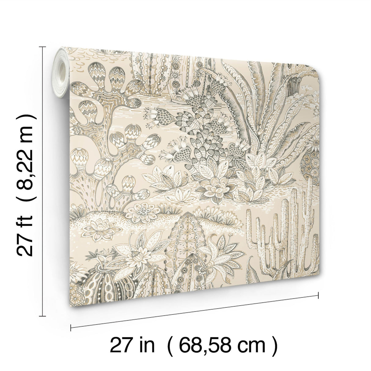 Lotus Land Cacti Dune by York Wallcoverings Non Woven Wallpaper – York Wallcoverings MT5633