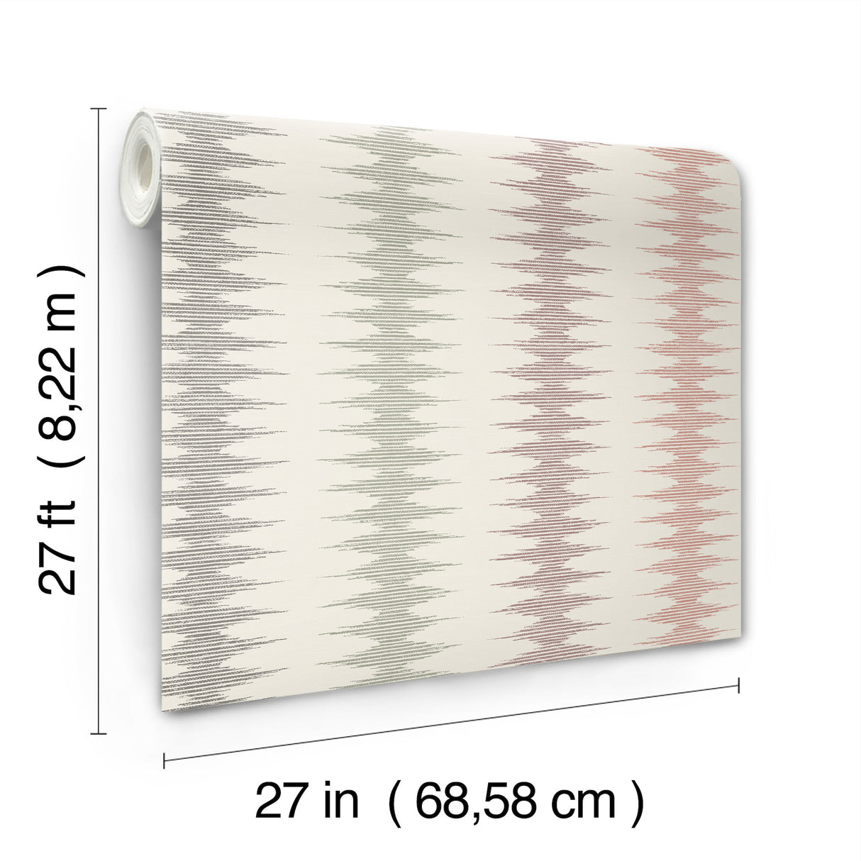 Woven Desert Rose by York Wallcoverings Striped Wallpaper – York Wallcoverings MT5644
