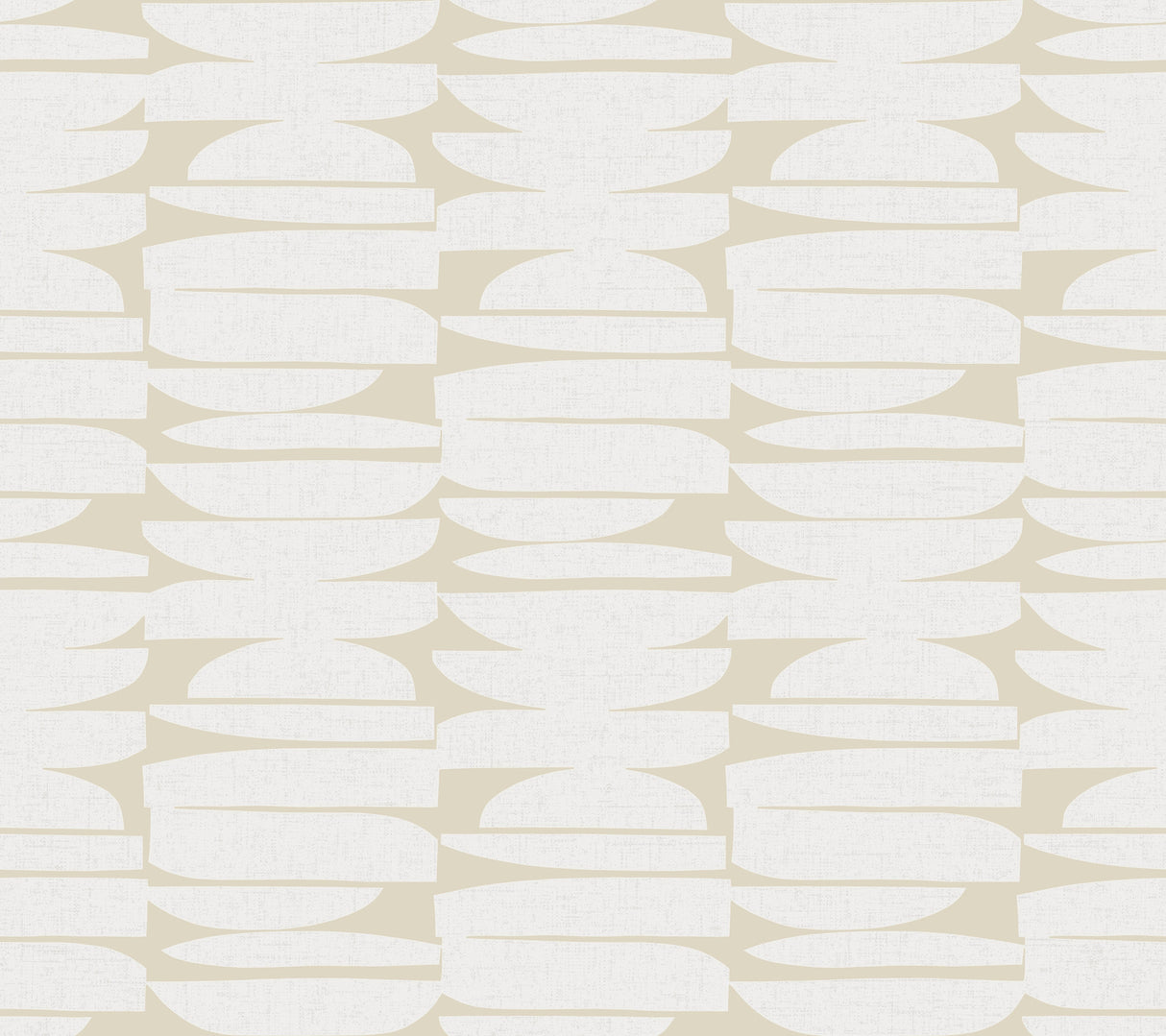 York Wallcoverings Lovely Libra Beach geometric wallpaper roll in beige and cream, 27 in x 27 ft