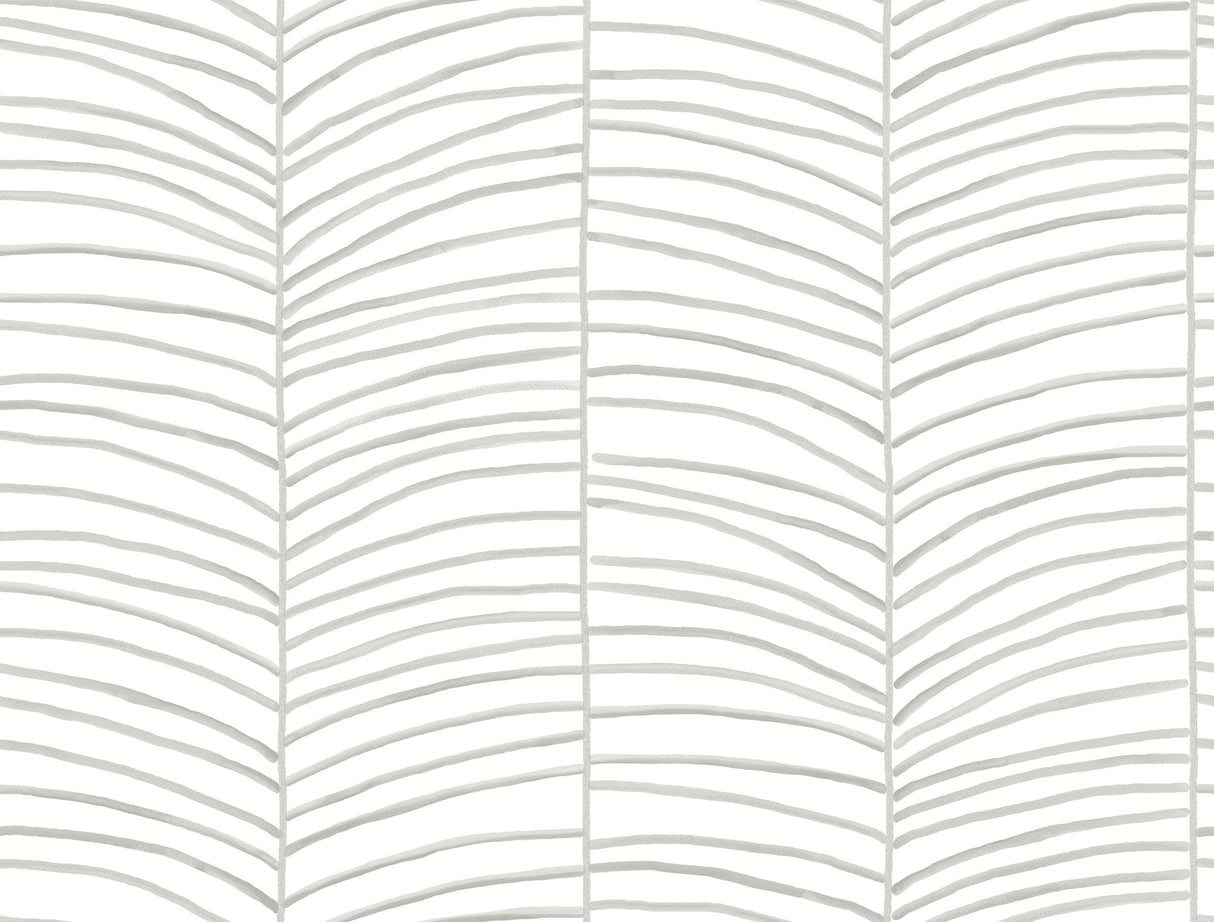 Cascade Palm Chevron Fog non woven wallpaper roll MT5671