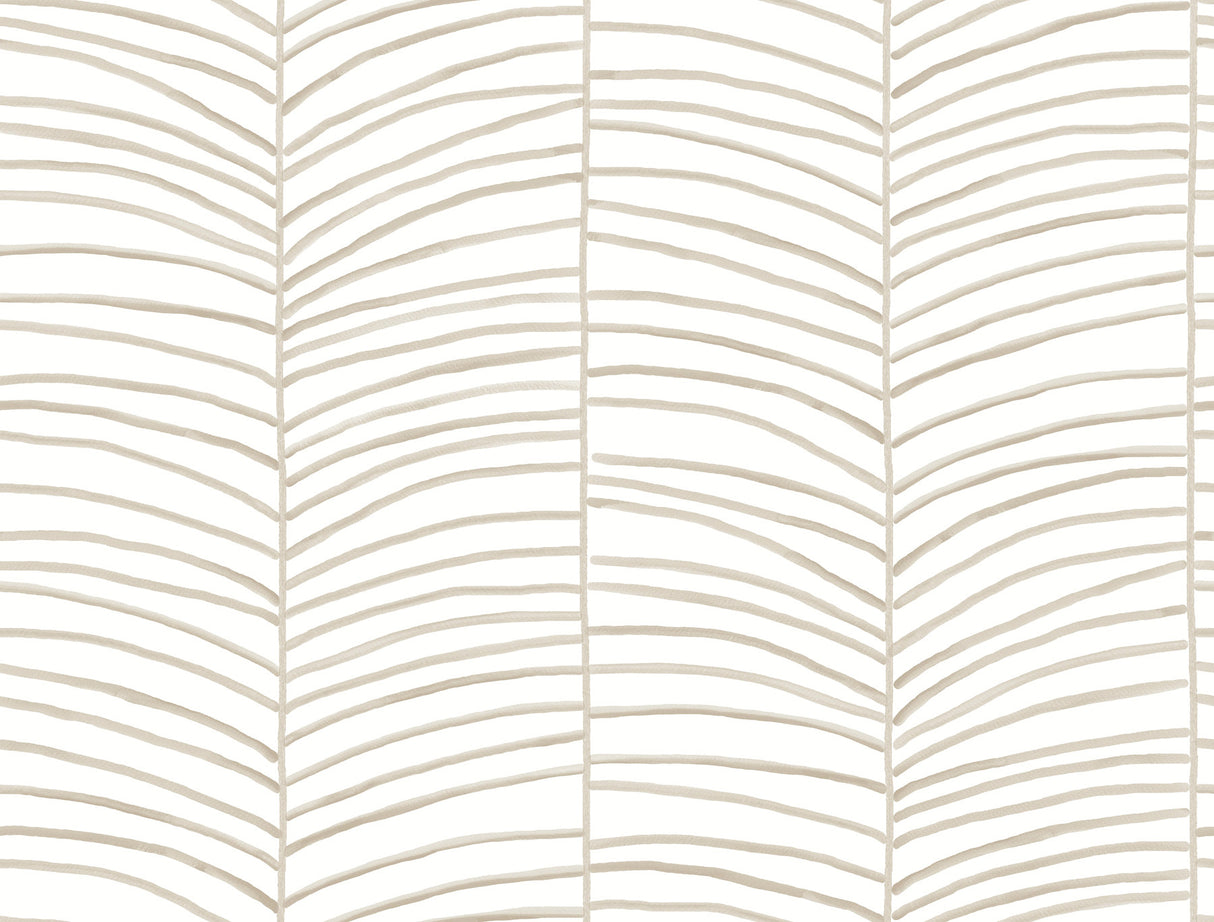 Cascade Palm Chevron Dune Wallpaper – York Wallcoverings MT5675