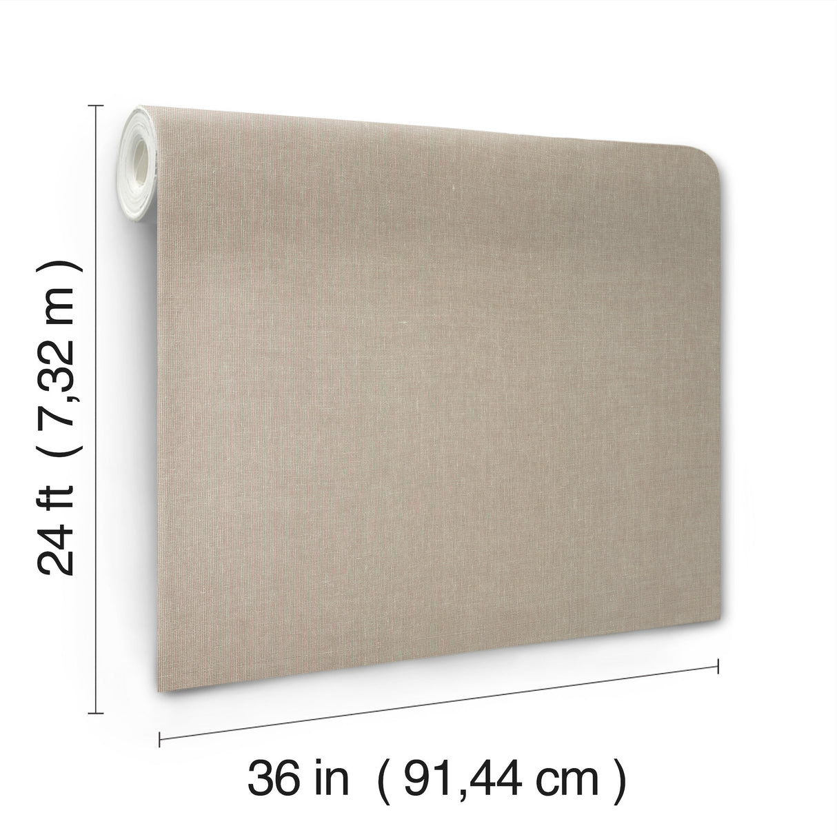 Huri Taupe by Ronald Redding Linen Wallpaper- York Designer Series MX9601