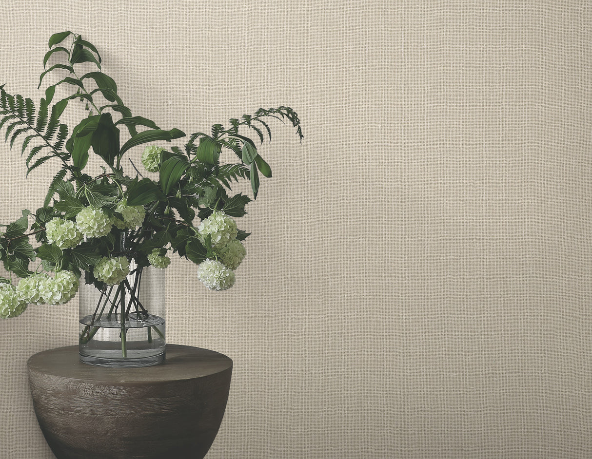 Huri Beige by Ronald Redding Linen Wallpaper – York Designer Series MX9603