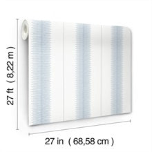 Tandem Stripe Blue by Ronald Redding Wallpaper- York Designer Series MX9611