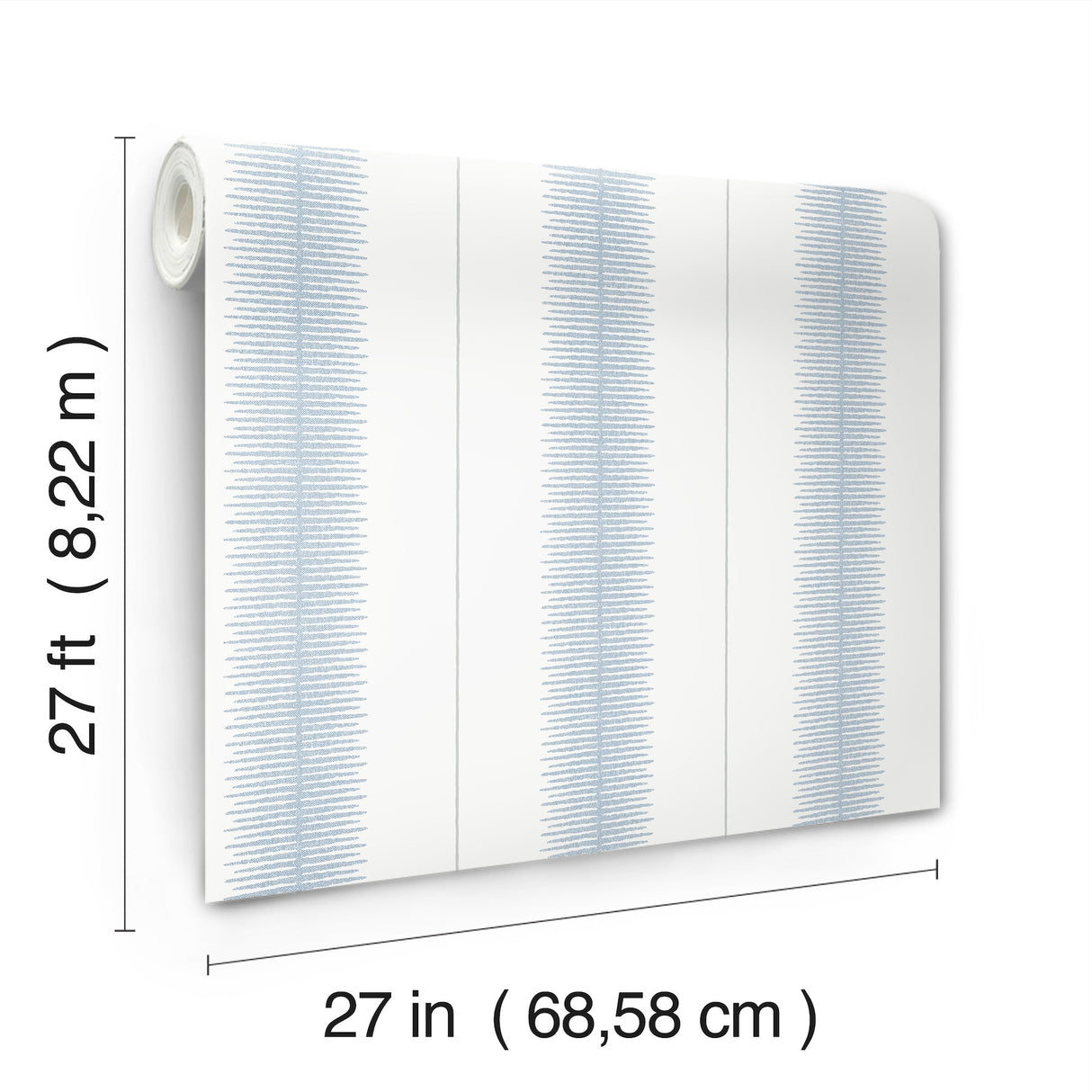Tandem Stripe Blue by Ronald Redding Wallpaper- York Designer Series MX9611