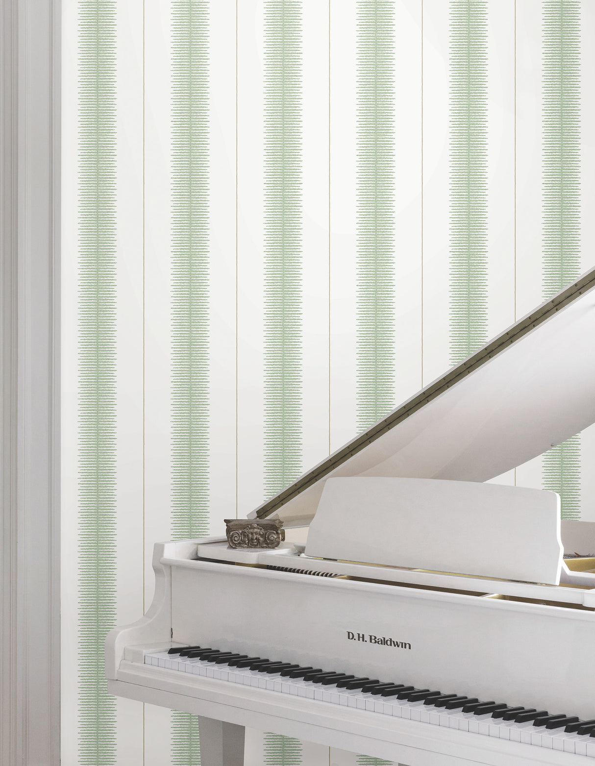 Tandem Stripe Green by Ronald Redding Stripe Wallpaper – York Designer Series MX9614