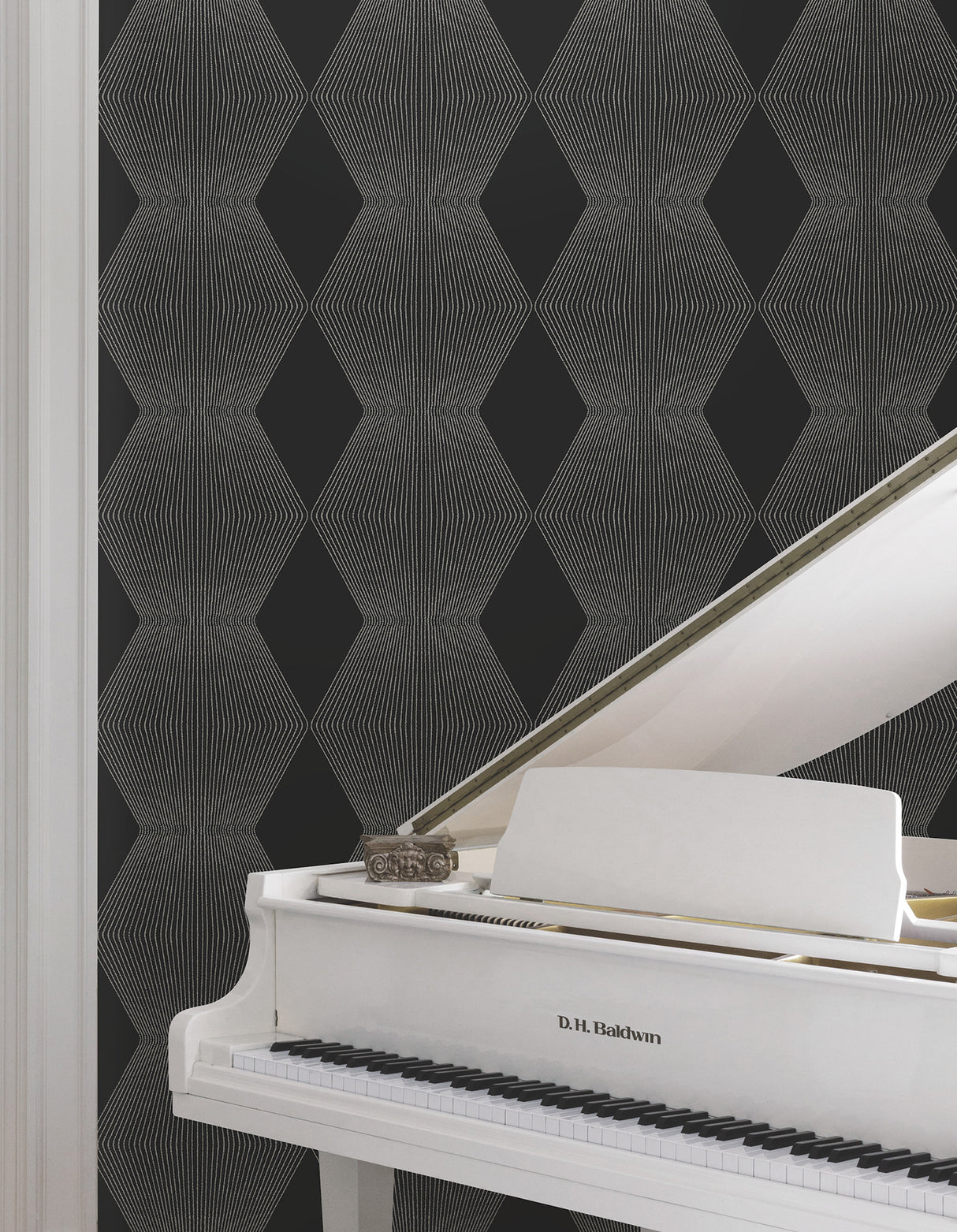 Diamond Legacy Black by Ronald Redding Geometric Wallpaper- York Designer Series MX9631