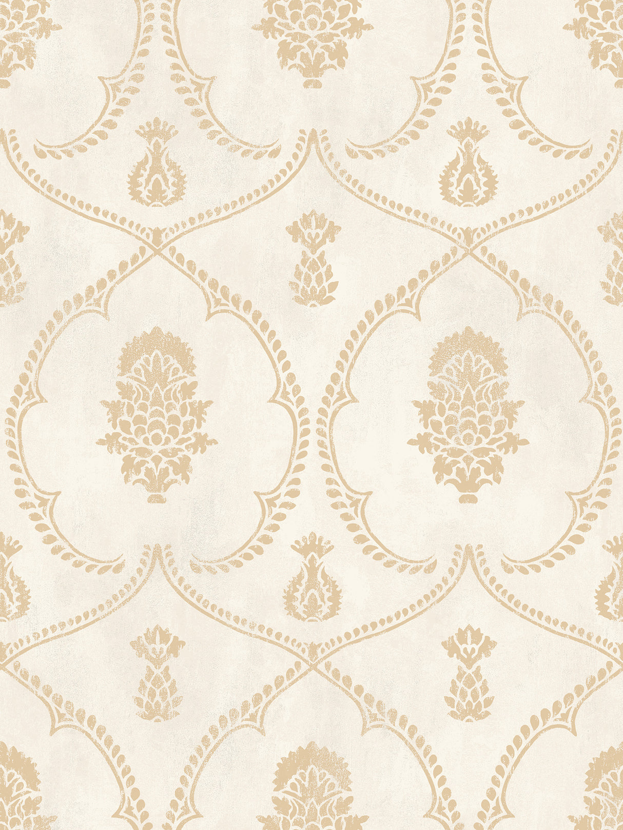 Royal Damask Soft Gold Wallpaper by Ronald Redding – MX9643