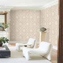 Royal Damask Blush by Ronald Redding Wallpaper – York Designer Series MX9646