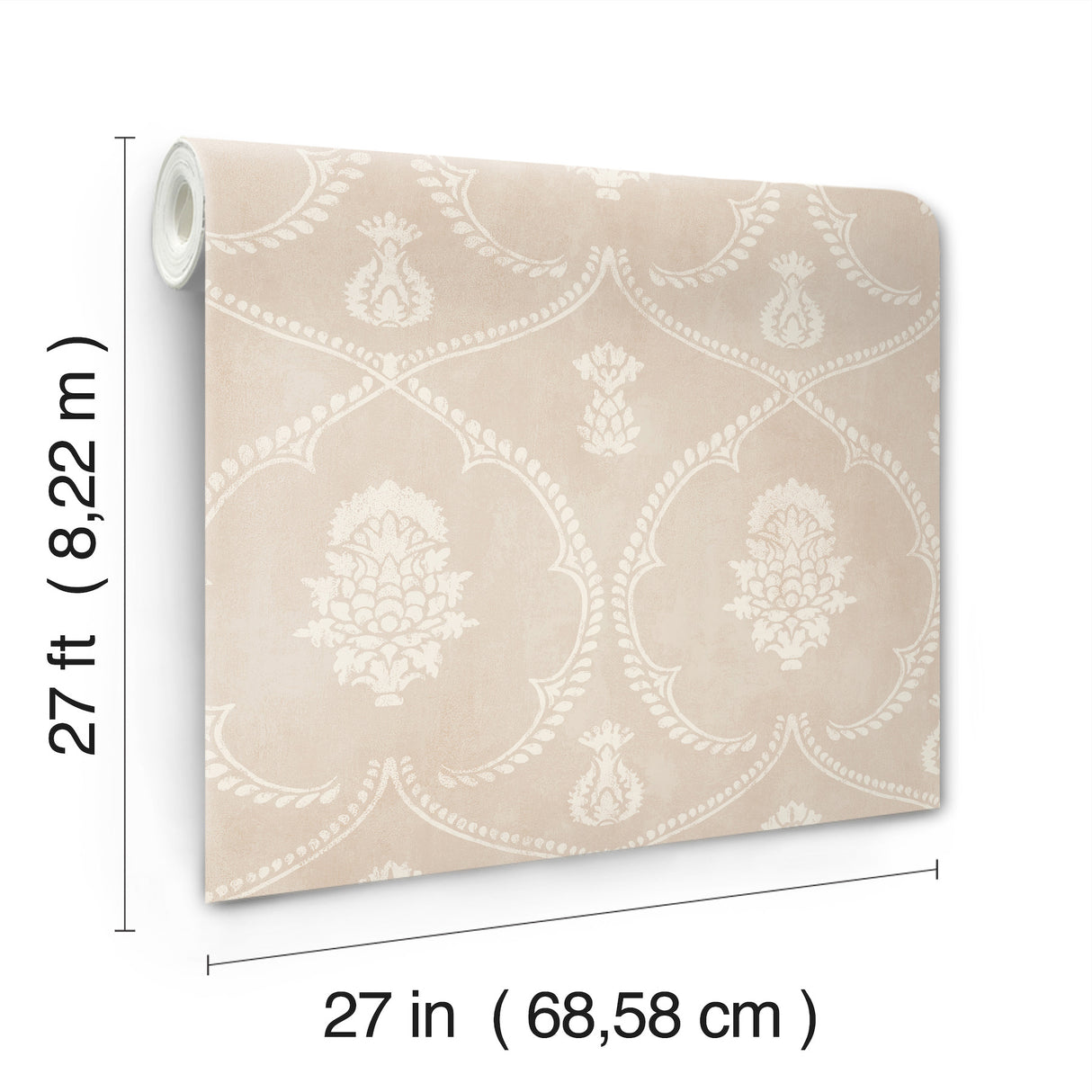 Royal Damask Blush by Ronald Redding Wallpaper – York Designer Series MX9646