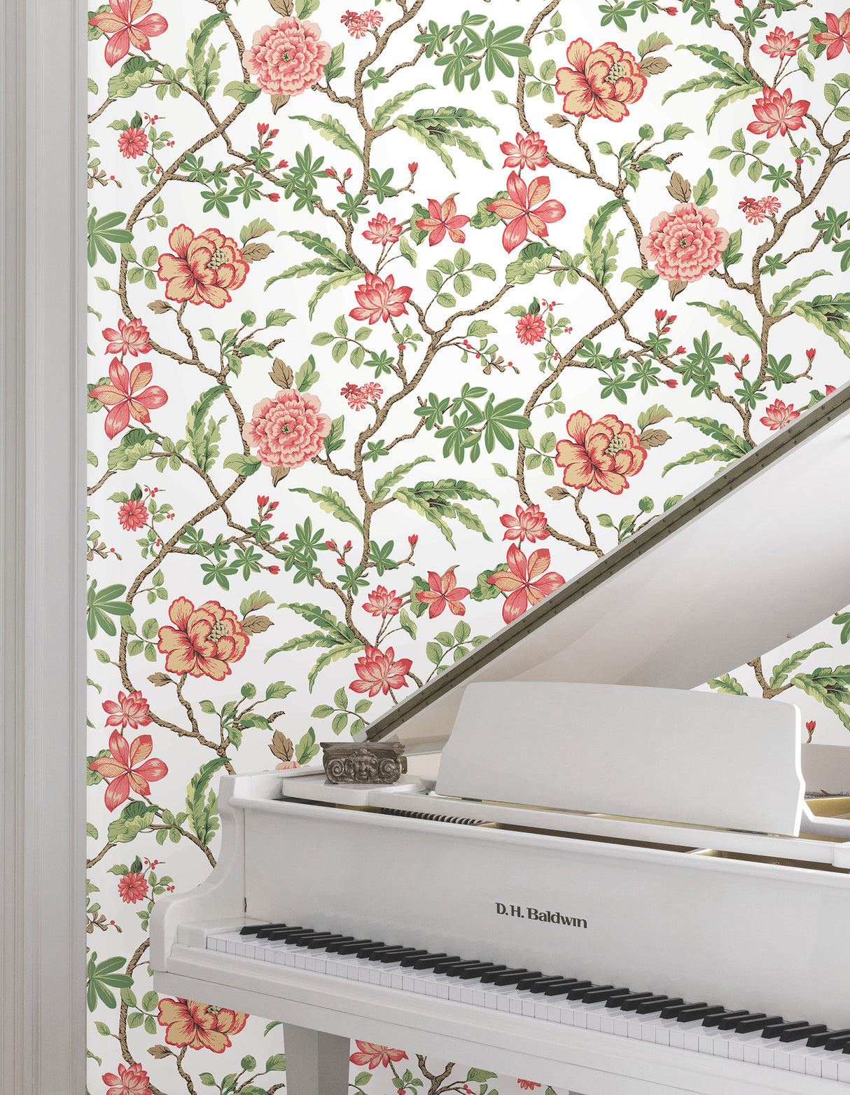 Courtyard Botanical Rose by Ronald Redding Botanical Wallpaper- York Designer Series MX9651