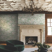 Courtyard Botanical Pale Blue by Ronald Redding Wallpaper- York Designer Series MX9654