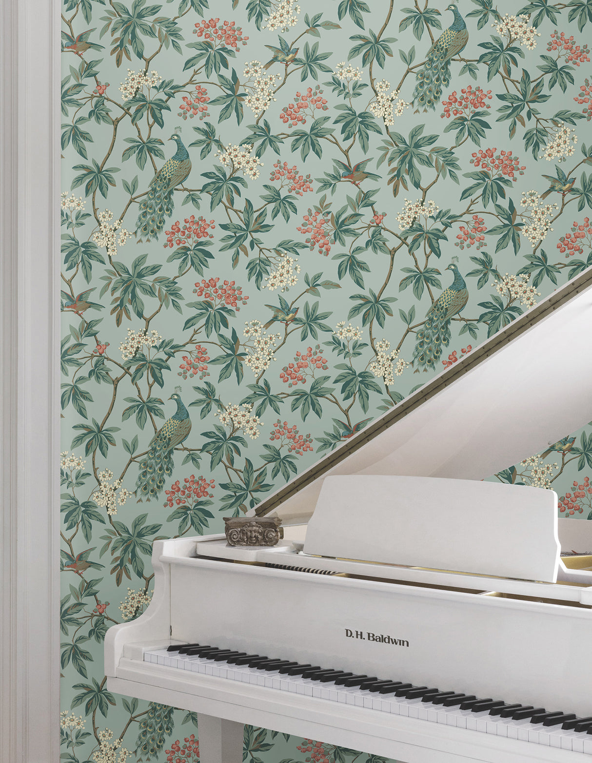 Peacock Estate Blue by Ronald Redding Wallpaper – York Designer Series MX9663