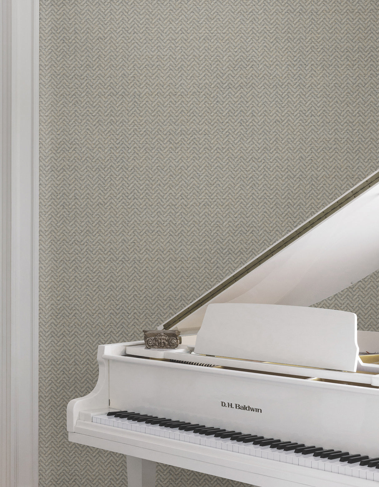 Regent Charcoal by Ronald Redding Chevron Wallpaper – York Designer Series MX9671