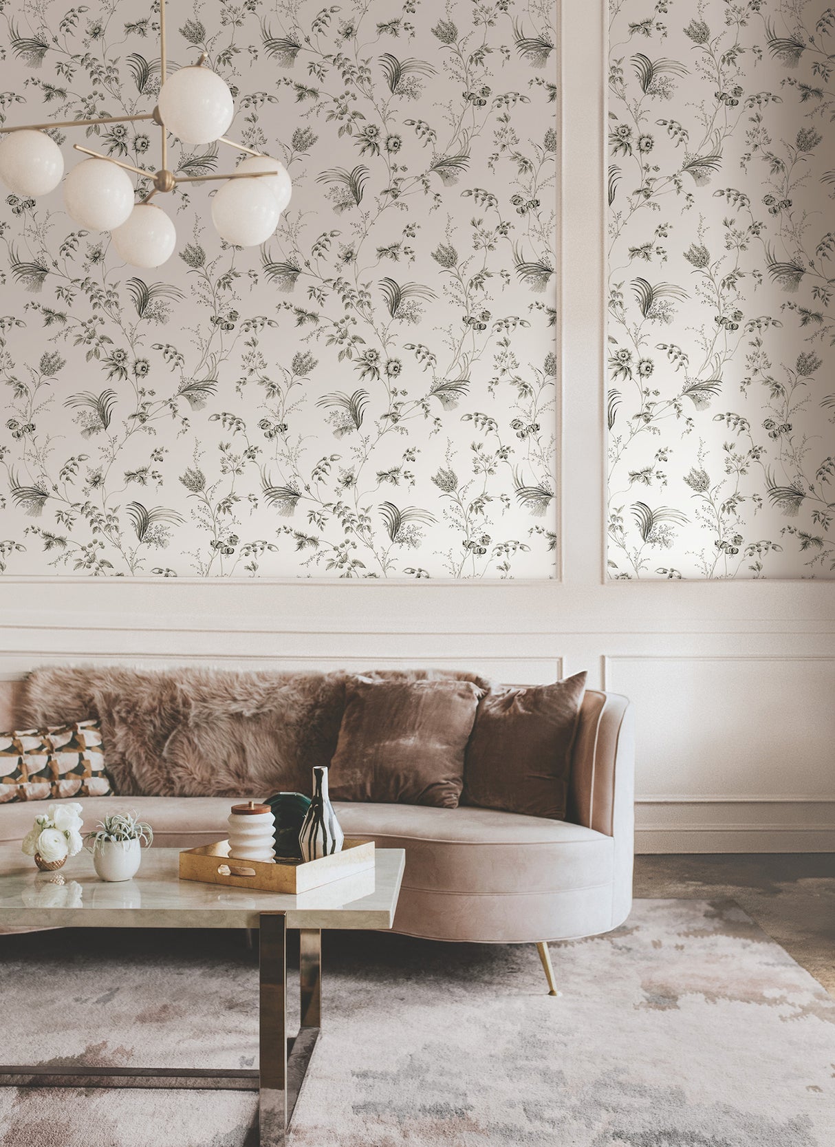 Floral Lace Black by Ronald Redding Floral Wallpaper – York Designer Series MX9682