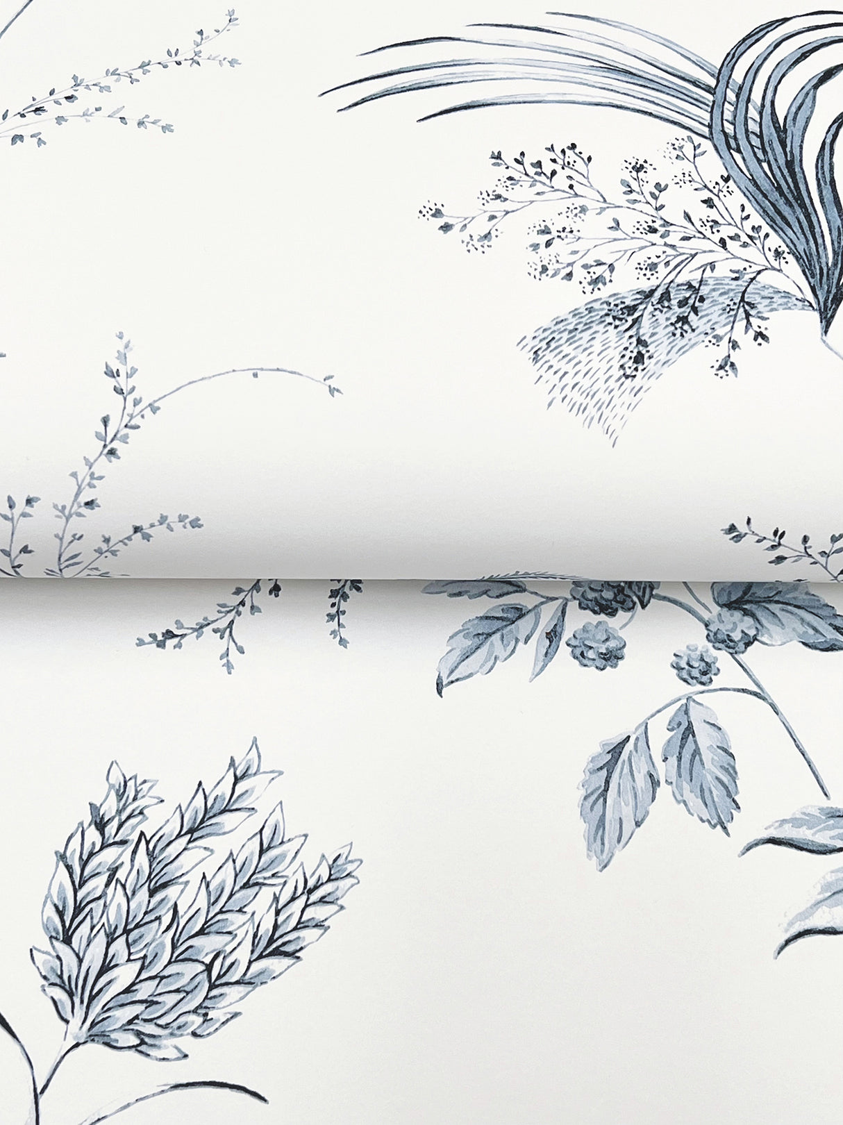Floral Lace Navy by Ronald Redding Floral Wallpaper- York Designer Series MX9683